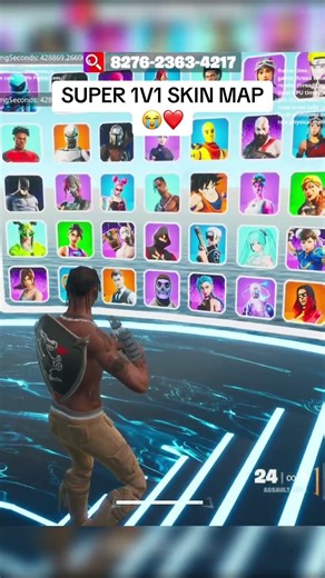 Super 1v1 skin map 😍👍 #fortnite #bestmap #skinmap #fortniteskins