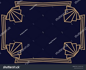 Art Deco Frame Vintage Linear Border Stock Vector (Royalty Free) 2114001599 | Shutterstock