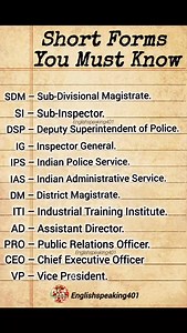 “Common Abbreviations You Must Learn” ⭐ Best Hashtags (SEO Viral Education) #ShortForms #Abbreviations #ShortFormList #StudyNotes #DailyUseShortForms #EducationalVideo #LearningMadeEasy #ExamPreparation #ImportantShortForms #StudyMotivation #HandwritingNotes #StudentsLife #KnowledgeBoost --- ⭐ Search Engine Friendly Keywords (Use in Caption) Important short forms Common abbreviations list Top govt short forms Daily use short form notes Students best short forms Popular abbreviations for study | 