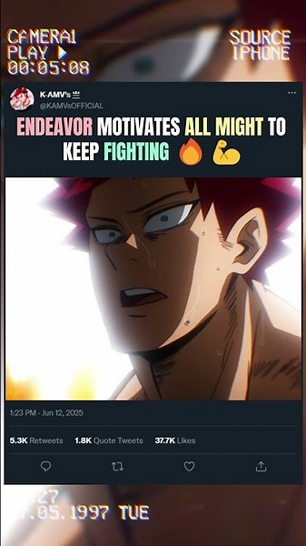 ENDEAVOR MOTIVATES ALL MIGHT TO KEEP FIGHTING 🔥 | #anime #animeedit #myheroacademia