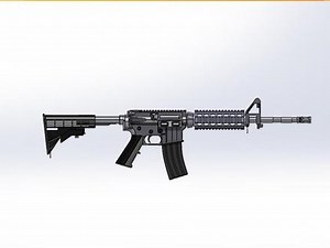 SolidWorks-M4A1零件建模 铁子们喜欢老师的可以点赞加关注支持一波老师关注不米路每天持续更新中！想要资料图纸的铁子主页简介找老师！各种图纸插件随时拿走！#SolidWorks #solidworks教学 #solidworks建模 #非标自动化 #非标设计