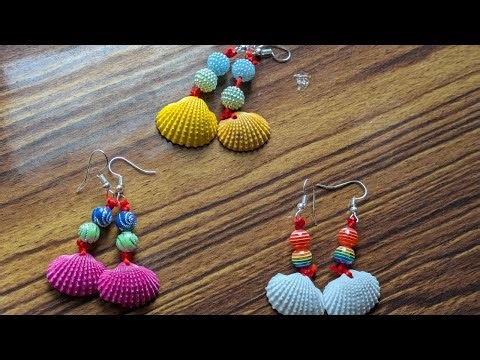 Make beautiful Seashell earrings at home in 5 minutes