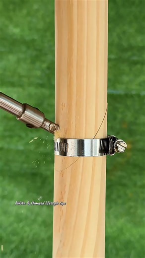An advanced technique to securely join two round wooden rods. #woodworking #tips #trickshot #tipsandtricks #diy | Nikita & Hameed Lifestyle Tips