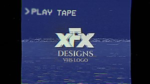 Damaged VHS Tape Logo Intro
