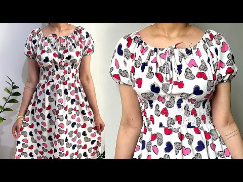 💕Easy Summer Dress Sewing Tutorial | No Pattern Needed!