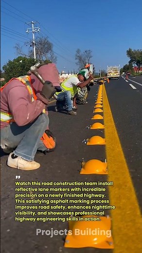 Perfect Road Lane Marker Installation