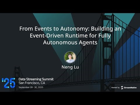 [AI + Stream Processing] From Events to Autonomy: Building an Event‑Driven Runtime