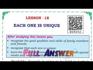 ||class 4 EVS || Lesson -18 Each one is unique|| #class4evs #class3