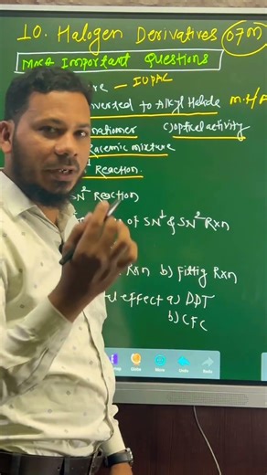 Important question of Halogen derivatives#chemistry #neet #chemistrypage #education