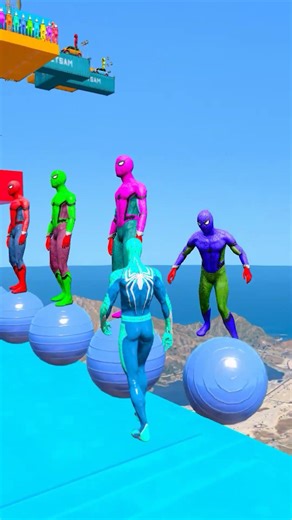 GTA V SPIDERMAN VS EPIC RED MINION FAIL#shorts