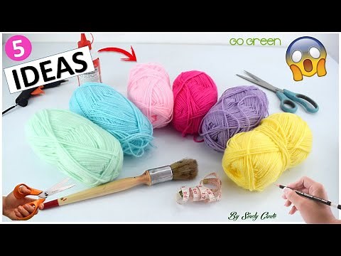 5 EASY and QUICK WOOL CRAFTS / CUTE IDEAS TO DECORATE, SELL, OR GIVE AS A GIFT