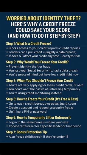 Secrets you didn’t know about credit freeze #credit #freeze | Sharif Ceasar