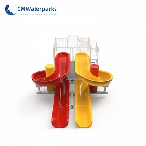 [Hot Item] Commercial Water Park Equipment Fiberglass Water Slide Pool Slide for Kids Adult