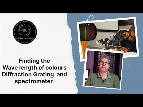 WAVE LENGTH OF THE CONSTITUENT COLOURS OF WHITE \rLIGHT USING DIFFRACTION GRATING AND SPECTROMETER