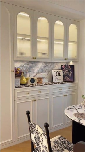 Dark wooden media console + curved side table — Elegant and functional