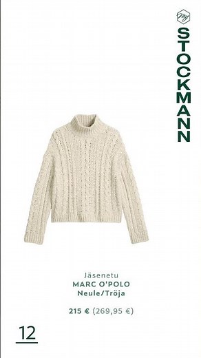 MyStockmann-etuja vähintään –20 %