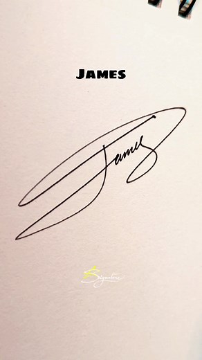 Signature for 'James' 🖋️ #namesignature #signature #howtosign #fyp