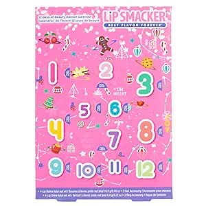 Lip Smacker Holiday 12 pc Advent Calendar Original & Best Lip Balm & Makeup Set Girls