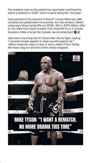 Mike Tyson CHALLENGES Jake Paul to REMATCH! 😱