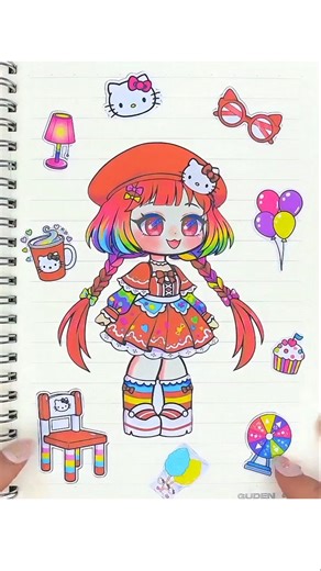 Sanrio Sticker Book 🎀 Hello Kitty Doll Stickers | 헬로키티 인형 스티커북