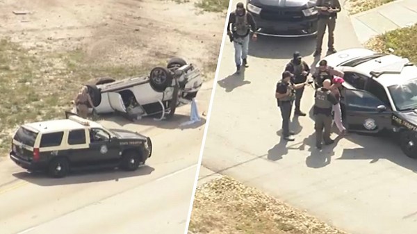 Driver who crashed in Davie while fleeing from trooper caught after foot chase: FHP