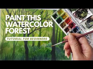 Easy Watercolor Forest Tutorial For Beginners