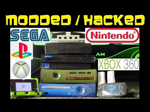 9 Hacked / Modded video game consoles PS3 , Sega , PSP , Wii , 3DS , XBOX 360 and more