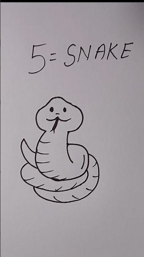 how to draw snake easy for beginner
