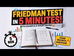 Friedman Test in 5 mins l Short notes plus example l Concepts in 5 minutes l