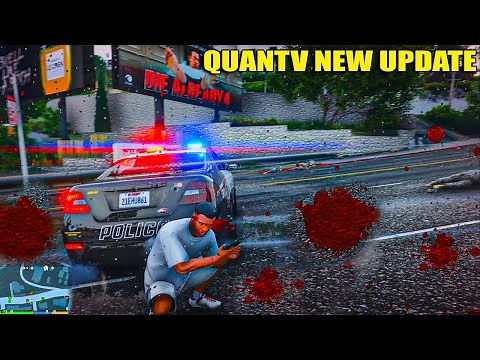GTA 5 REALISTIC BLOOD DAMAGE SCREEN EFFECT | QUANTV APRIL UPDATE | QUANTV LVL 4 NEW VOLUMETIC CLOUDS