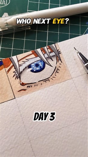 Gojo eye drawing🎨 (Day3/30) #art #gojo #jjk