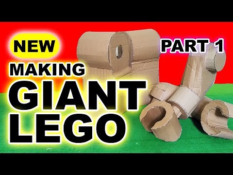 How To Make Giant Lego Man Out Of Cardboard | DIY | Tutorial | Cara Membuat Lego Raksasa dari Kardus