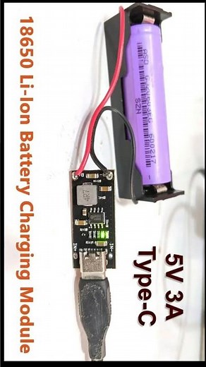 Type-C 5V 3A 3.7V 18650 Li-Ion Battery Fast Charger (IP2312) Module #3.7v #lithiumionbatterycharger