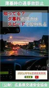 【時速60kmで視力は0.4に急低下！？】夕暮れ時の運転が危ない理由