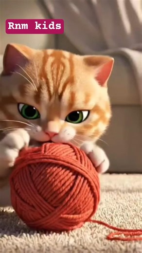 Funny Cat Adventures 🐱✨ | Ball, Light & Insect Chase | Cute 3D Animation #shorts