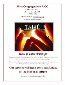 Taize begins at the First Congregational United Church of Christ