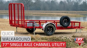 262K views · 1.2K reactions | This week’s trailer is a custom, 77" Single Axle Channel Utility (U7). This U7 is the Grand Prize in the PJ 12 Days of Giveaways! The winner will also receive a set of Ready Rings and a PJ exclusive, Ready Rail Accessory Kit from PJ Parts!  https://pjt.rs/12-Days-X-mas All remaining days are now open! Make sure to enter each day for a chance to win each prize. | PJ Trailers | Facebook