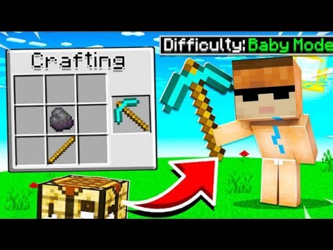 Playing Minecraft as a Baby! MINECRAFT BABY MOD
