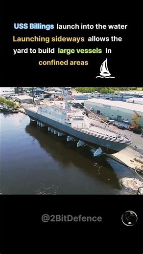 Why the US 🇺🇸 Navy Launches Warships Sideways!!