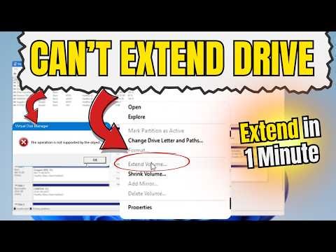(FIX) Unable to Extend Volume | Extend Volume Greyed Out in Windows 10/11