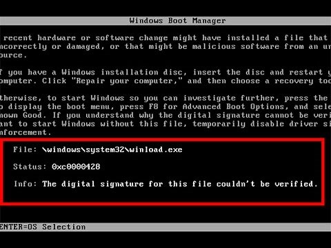 How to fix The digital signature for this file couldn't be verified error on windows
