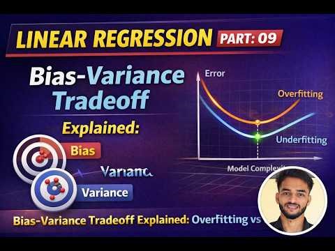 Linear Regression Part: 09 | Bias–Variance Tradeoff Explained | Overfitting vs Underfitting