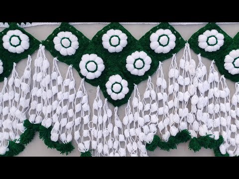 'Waw ✨❤ Beautiful Toran Design 🤗 Gate Parda Kaise Banaye 🥰" #creativethalposh #newdesigngateparda