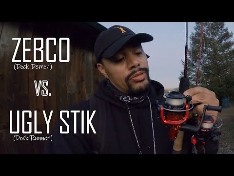 Zebco Dock Demon VS Ugly Stik Dock Runner Mini Fishing Pole And Reel Review | ITGETSREEL Episode 74