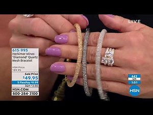 Herkimer Mines "Diamond" Quartz Mesh Bracelet