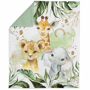 Jungle Safari Cotton Fabric Panels – Giraffe, Elephant & Lion for Quilting, Blankets, and Sewing - Etsy