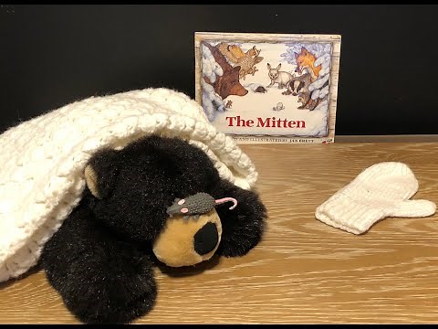 Storytelling based on the book The Mitten by Jan Brett