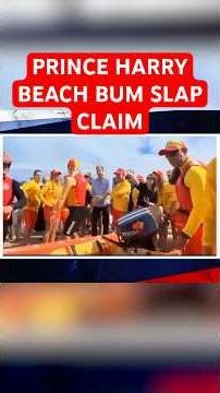 Shock video shows Prince Harry SLAPPING man on BUM during beach tour as he's accused of ASSAULT
