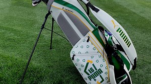 Rickie Fowler using custom Puma stand bag at the Waste Management Phoenix Open
