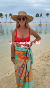 This wrap sarong dress 👀? YES or NO ? Bathing suit 32 and I have a discount code 💸 Say BEACH and I’ll immediately send you all the info 👙🔗😘 #pareo #beachwear #diydress | Blonde Beach Vibes